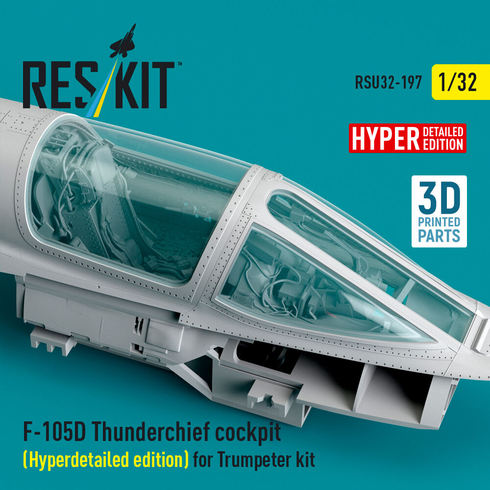 F-105D Thunderchief cockpit (Hyperdetailed edition) for Trumpeter kit (3D Printed)