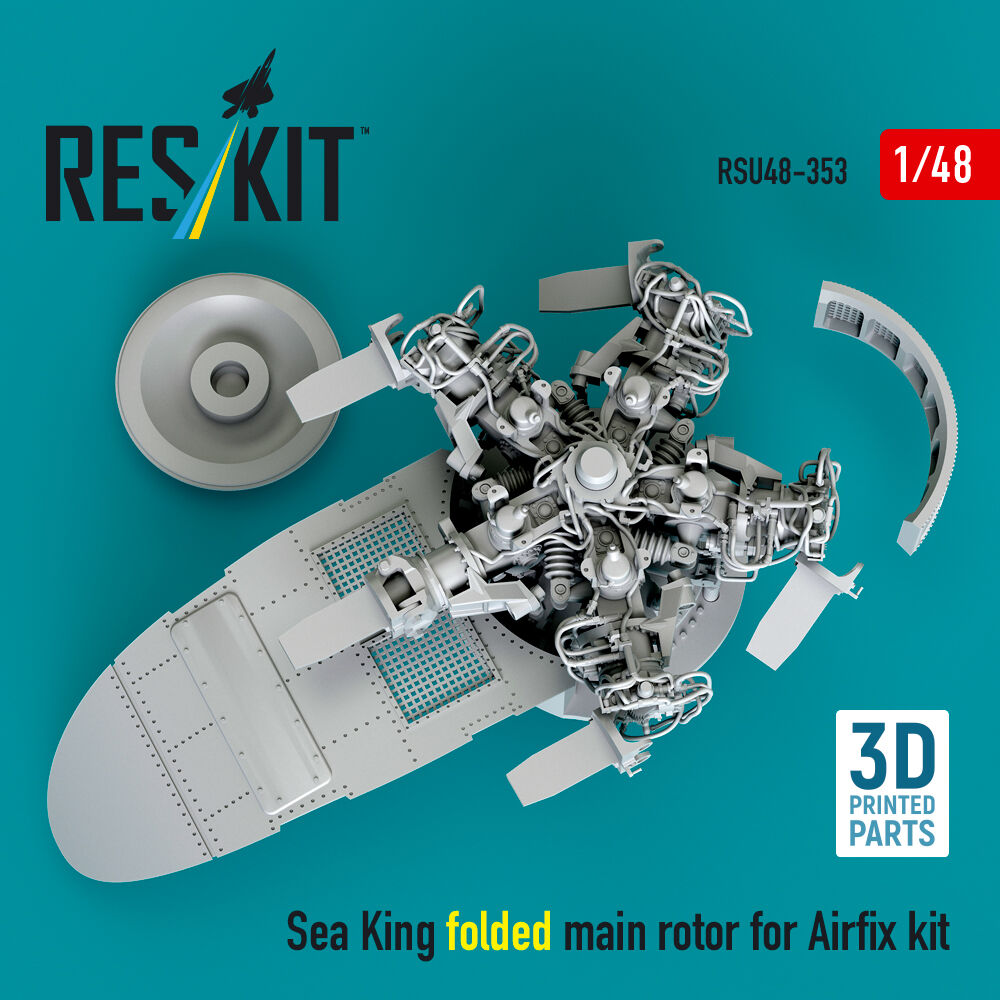 Sea King folded main rotor for Airfix kit (3D printed)