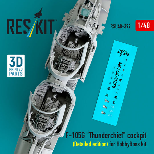 F-105G Thunderchief cockpit (Detailed edition) for HobbyBoss kit (3D Printed)