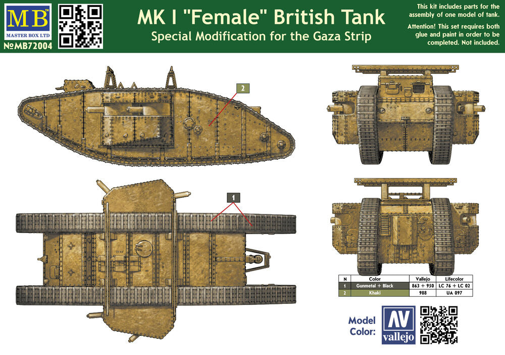 Mk I Female British tank,Specila modific