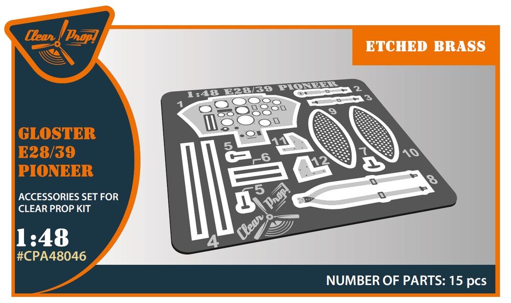 Gloster E28/39 Pioneer PE parts for CP kits