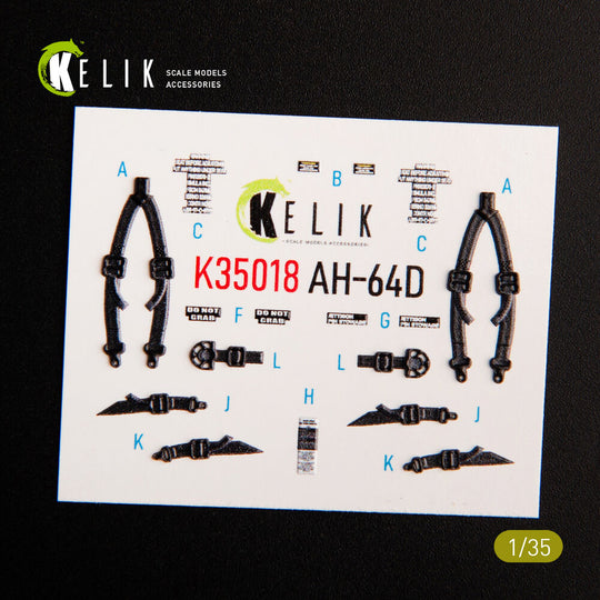 AH-64D Apache interior 3D decals for Takom kit