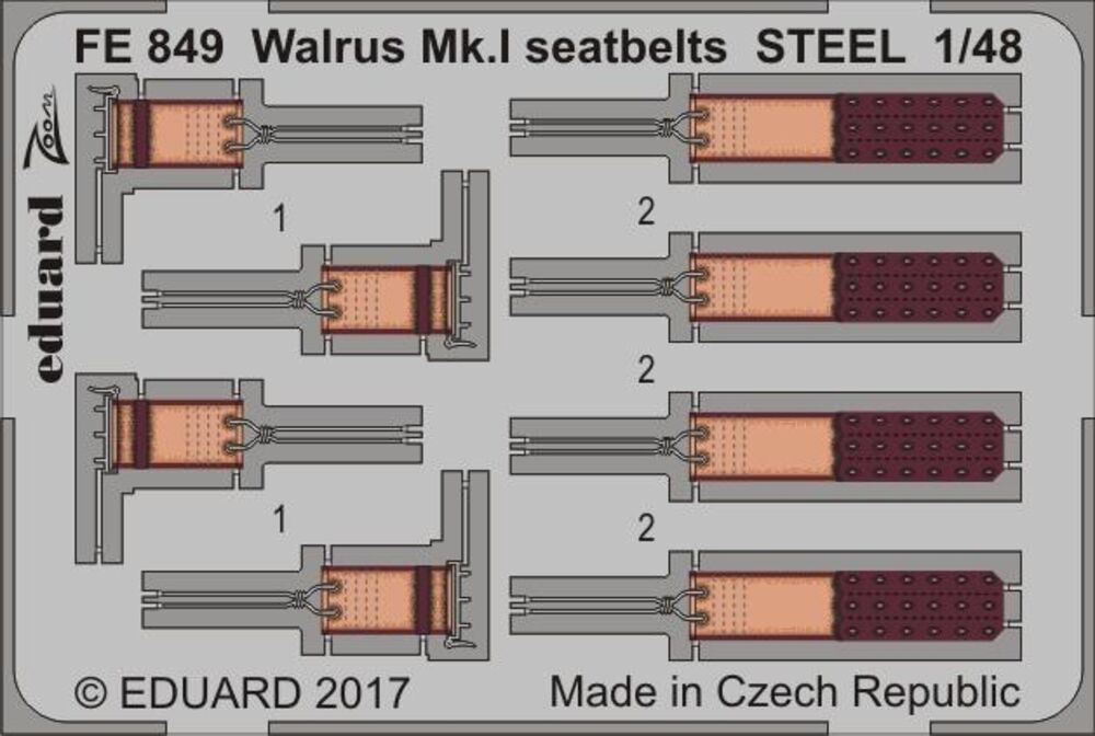 Walrus Mk.I seatbelts STEEL for Airfix