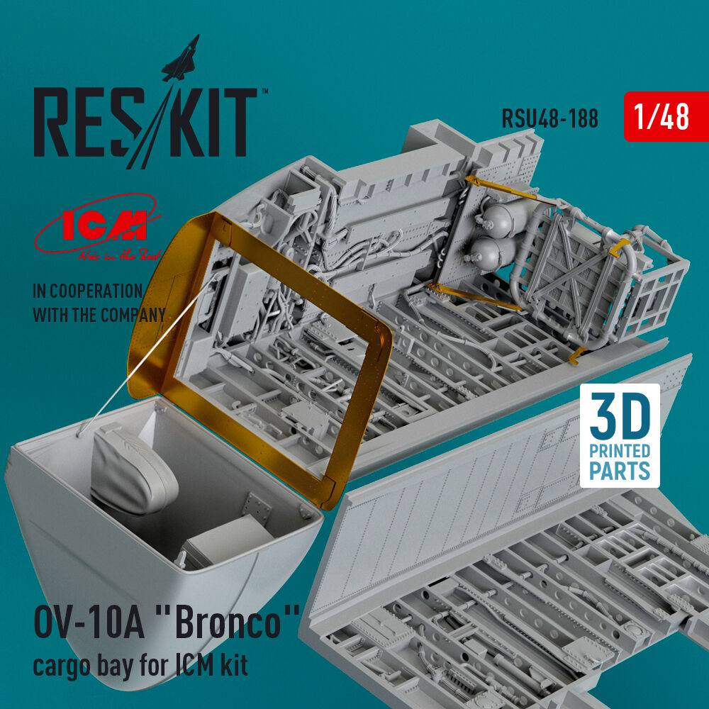 OV-10A Bronco cargo bay for ICM kit (3D Printed)