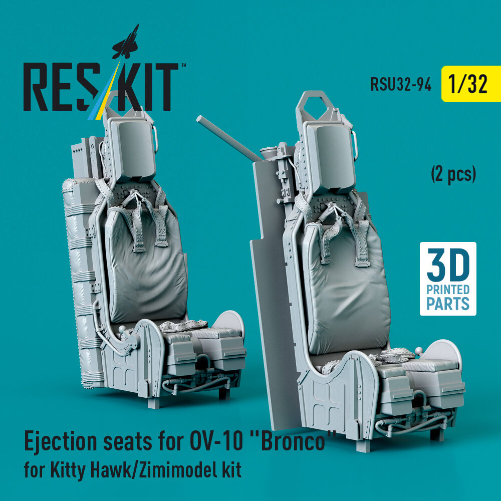Ejection seats for OV-10 Bronco (2 pcs) for Kitty Hawk/Zimimodel kit (3D Printed)