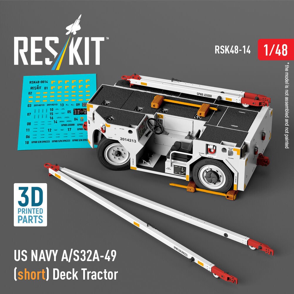 US NAVY A/S32A-49 (short) Deck Tractor (3D Printed model kit)