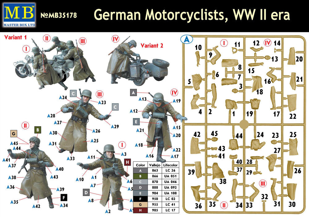 German motorcyclists, WWII era