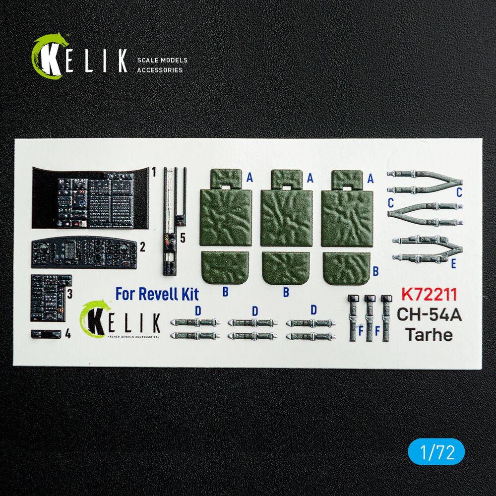 CH-54A Tarhe - interior 3D decals for Revell kit
