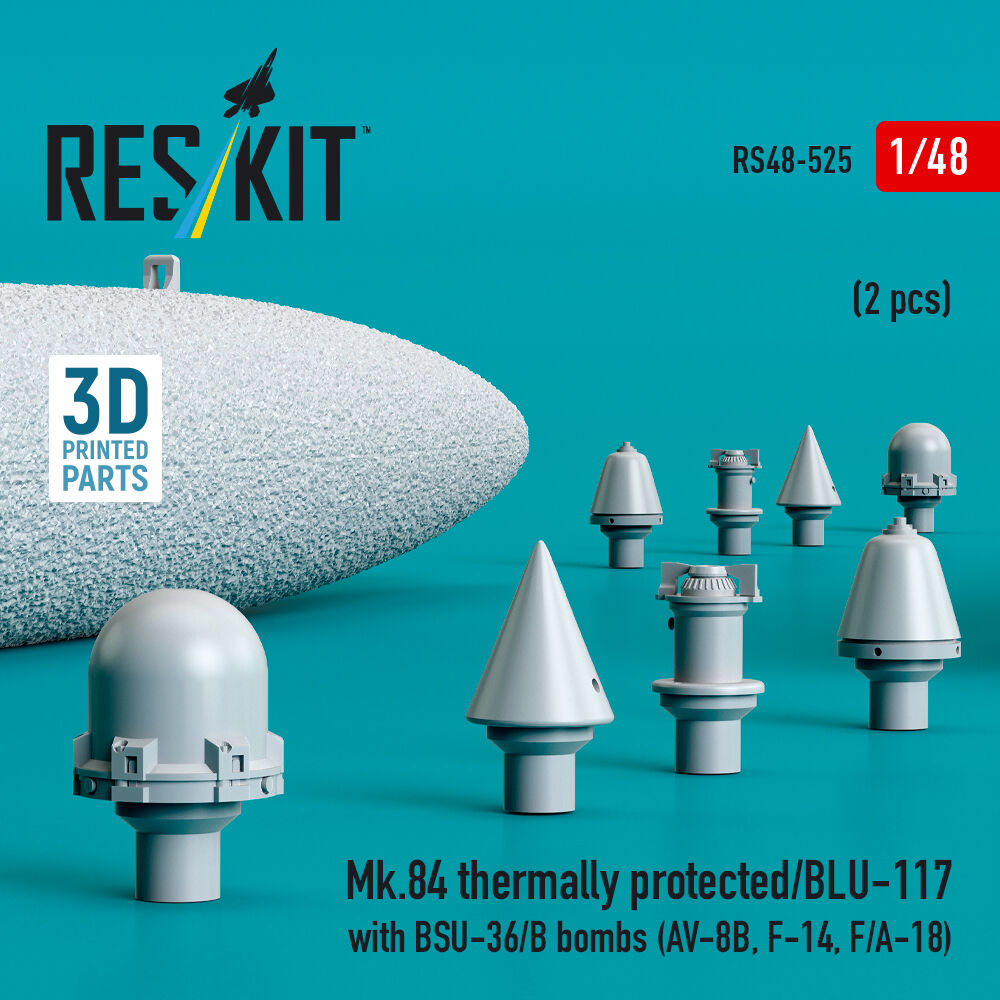 Mk.84 thermally protected/BLU-117 with BSU-36/B bombs (2 pcs) (AV-8B, F-14, F/A-18) (3D Printed)