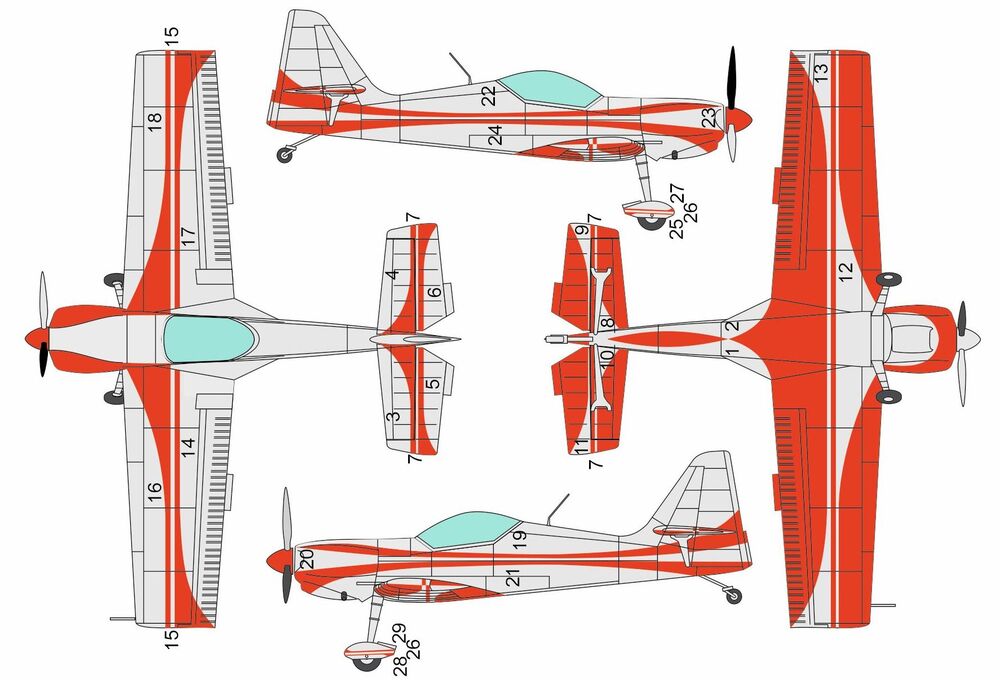 Zlin Z-50 masks (KP kit)