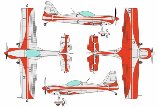 Zlin Z-50 masks (KP kit)