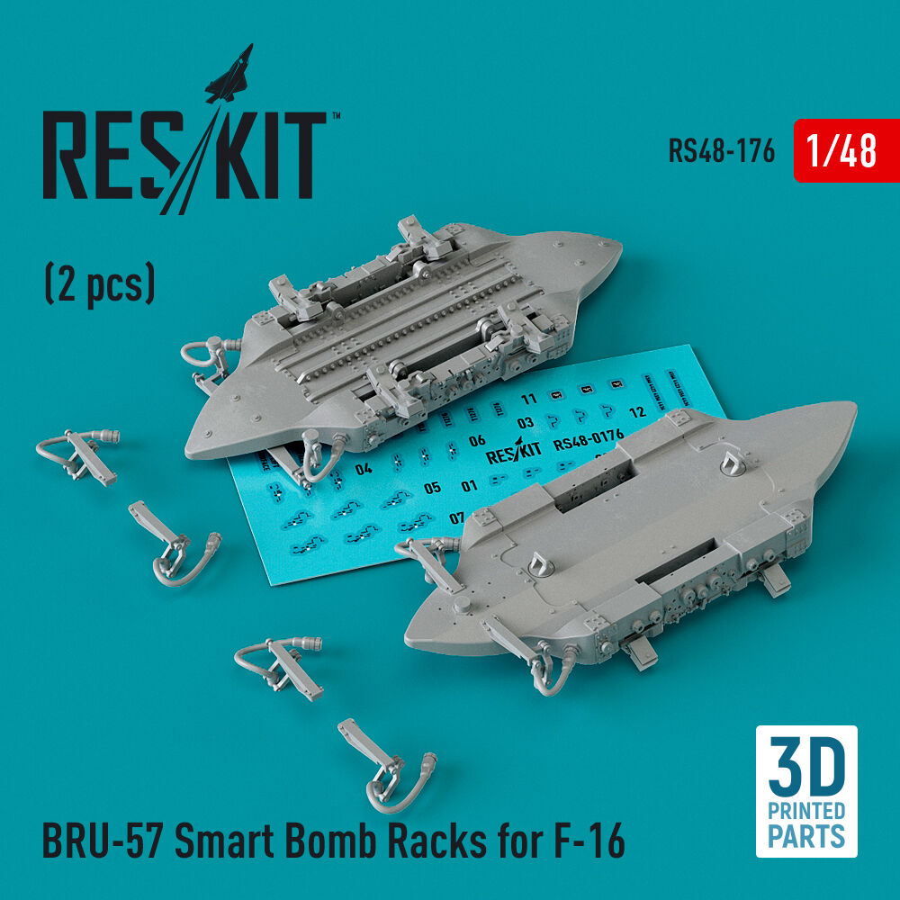 BRU-57 Smart Bomb Racks for F-16 (2 pcs) (3D Printed)