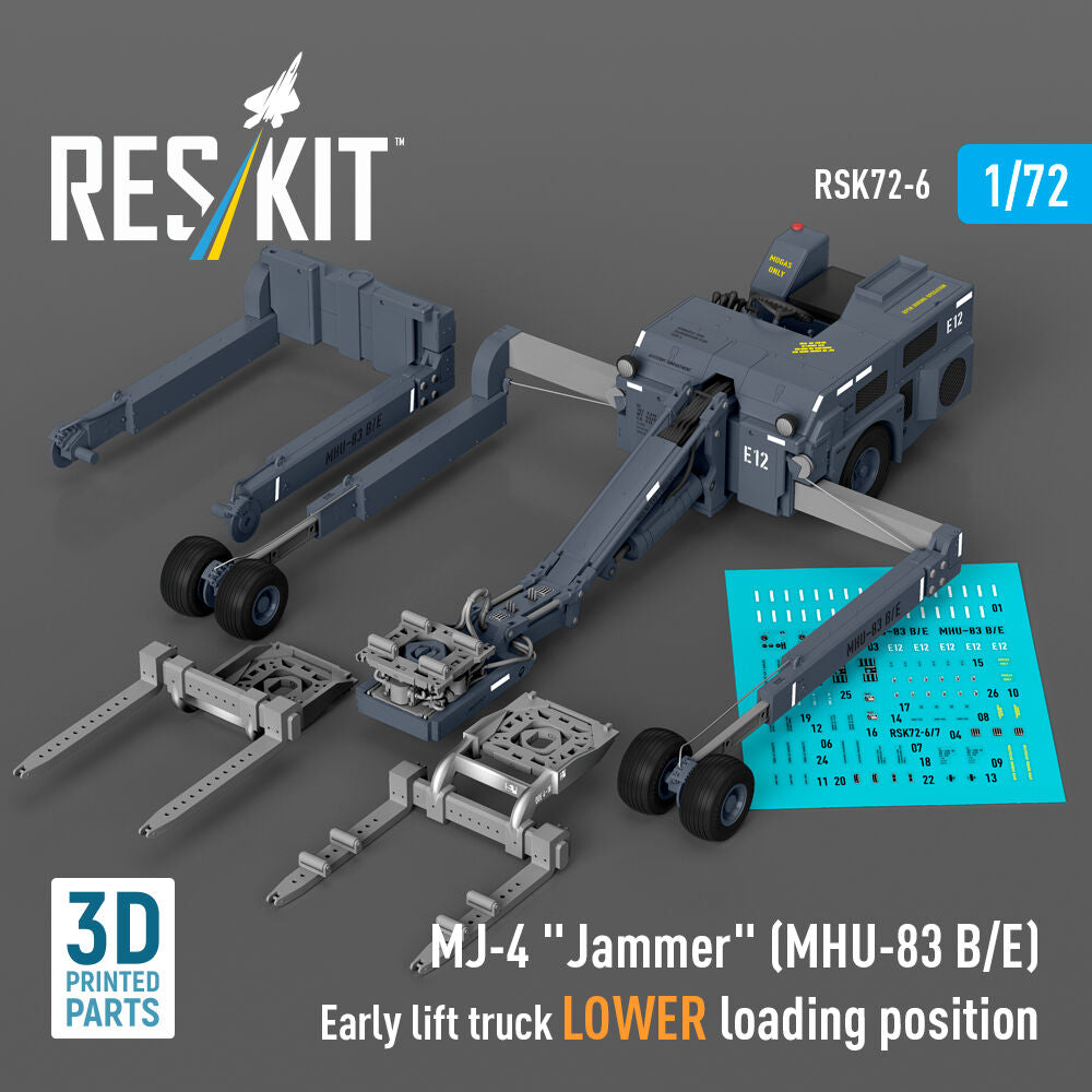 MJ-4 Jammer (MHU-83 B/E) Early lift truck LOWER loading position (3D Printed model kit)