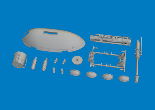 Hs 129B MK 101 gun pod PRINT for Takom