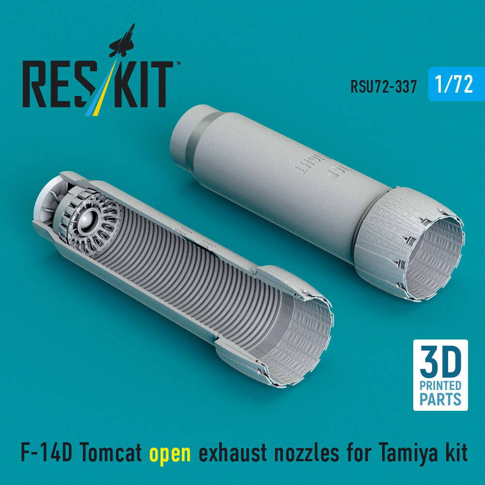 F-14D Tomcat open exhaust nozzles for Tamiya kit (3D Printed)