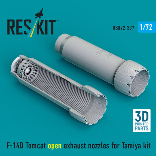 F-14D Tomcat open exhaust nozzles for Tamiya kit (3D Printed)