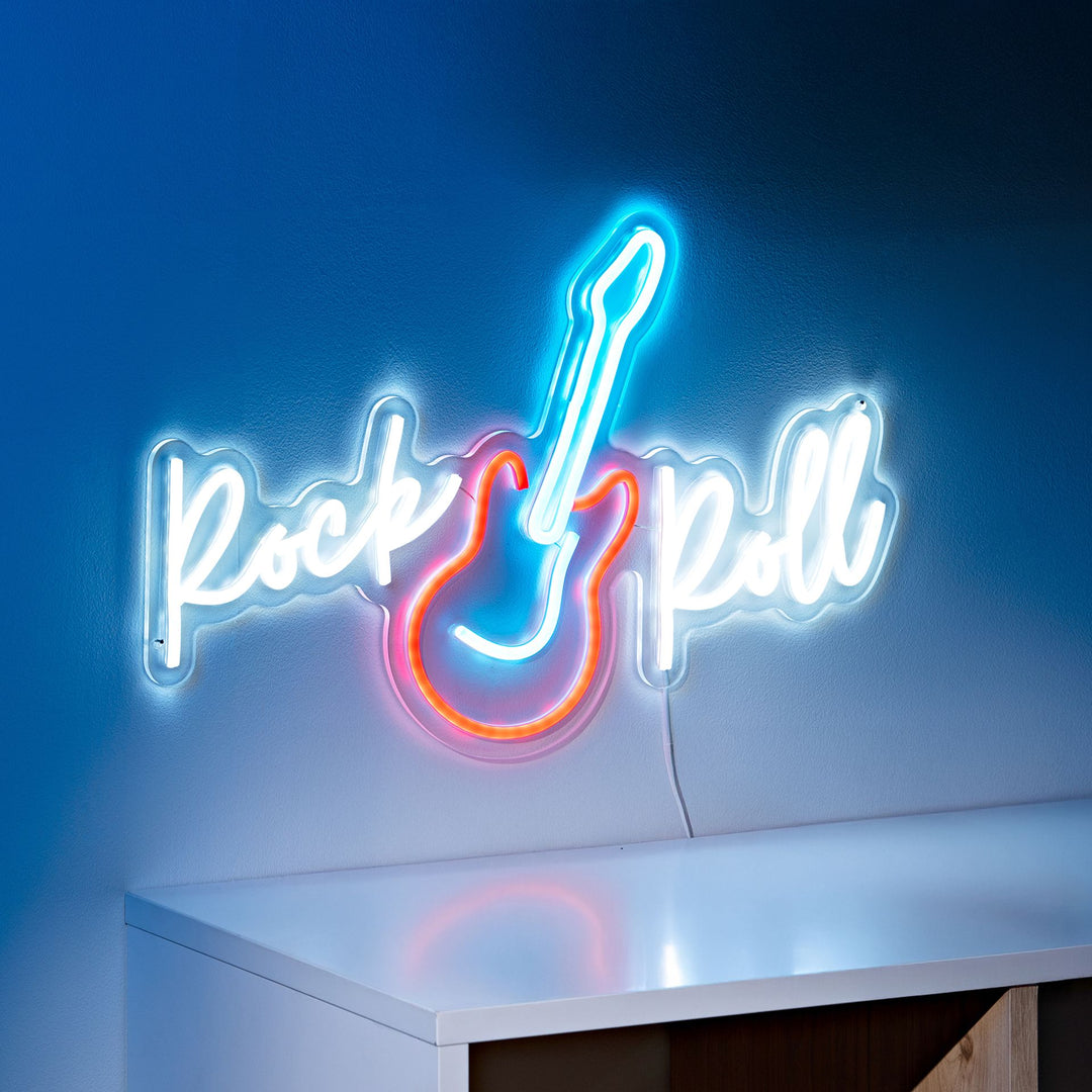 Signography Neon Collection Wall Sign with USB - Rock and Roll