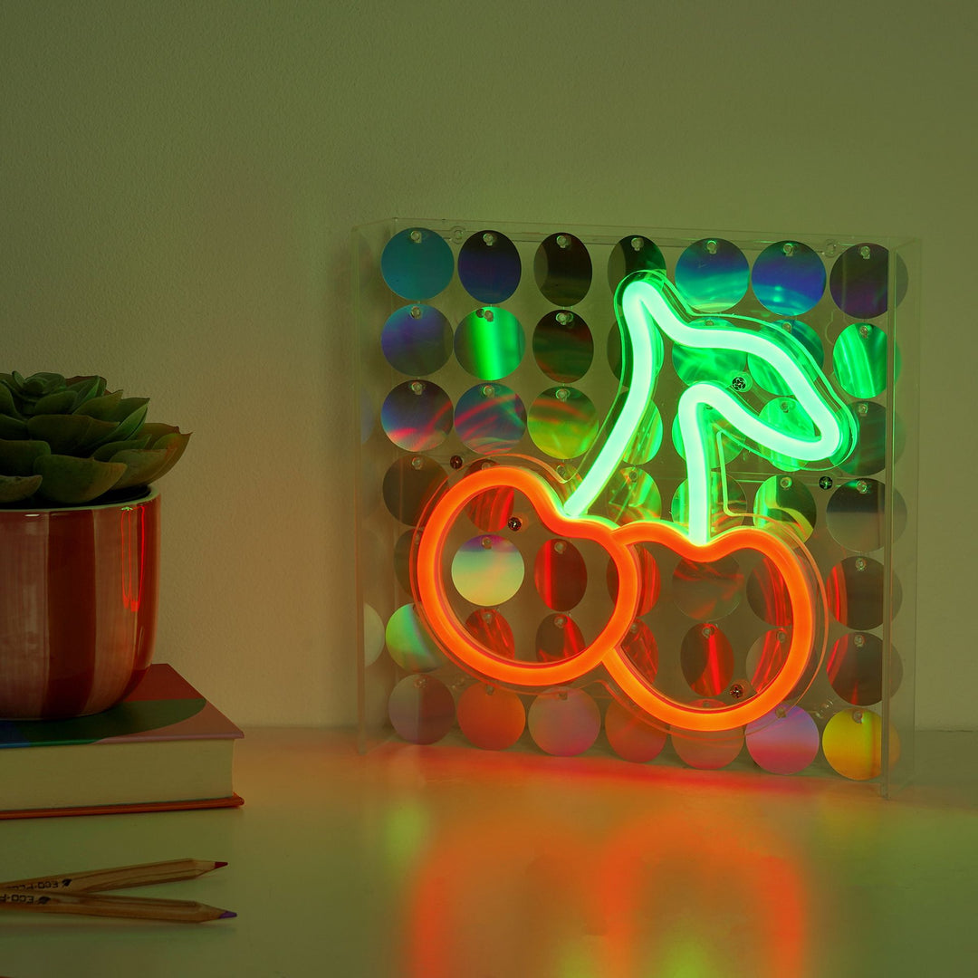 Signography Neon Collection Wall or Mantel Sign - Cherries