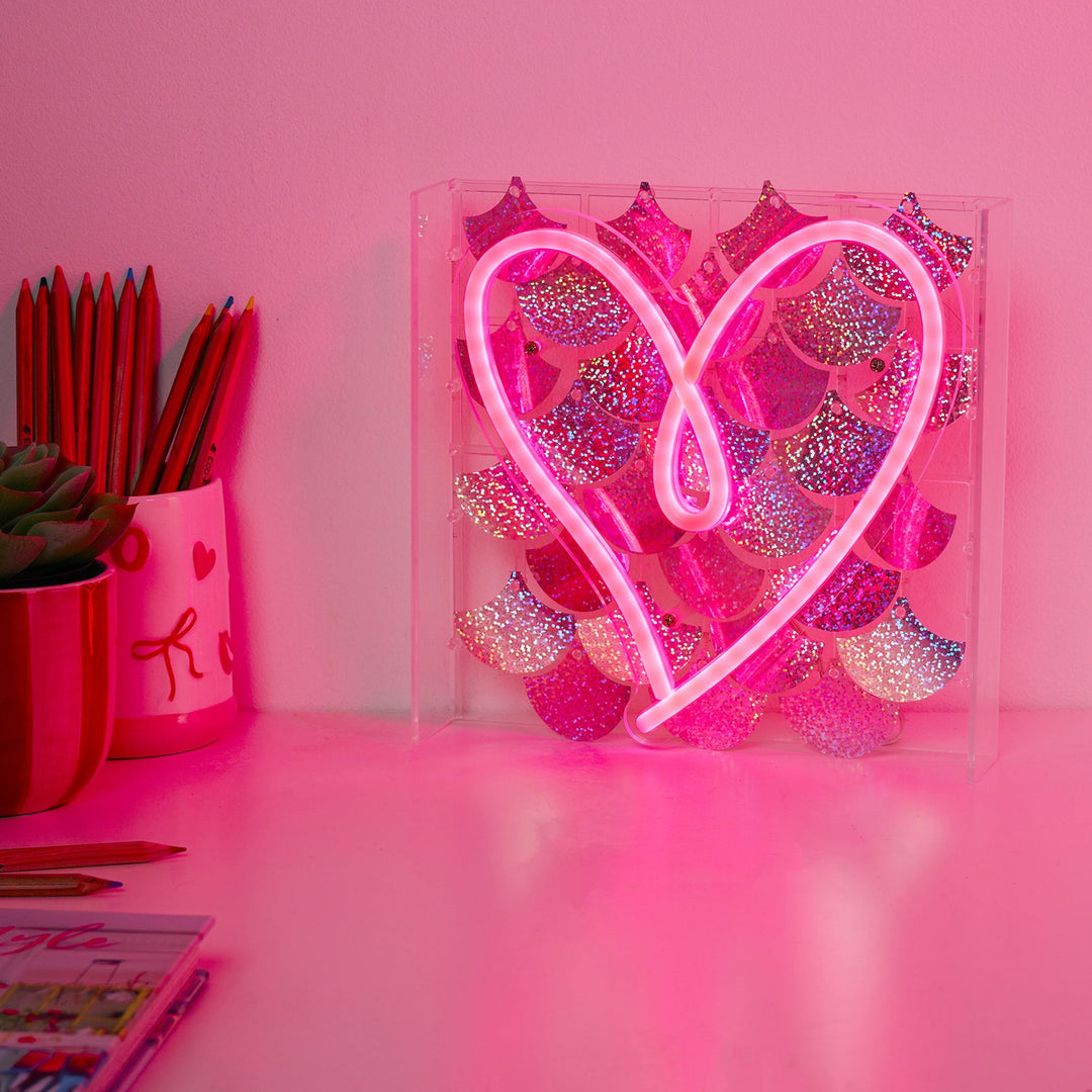 Signography Neon Collection Wall or Mantel Sign - Heart