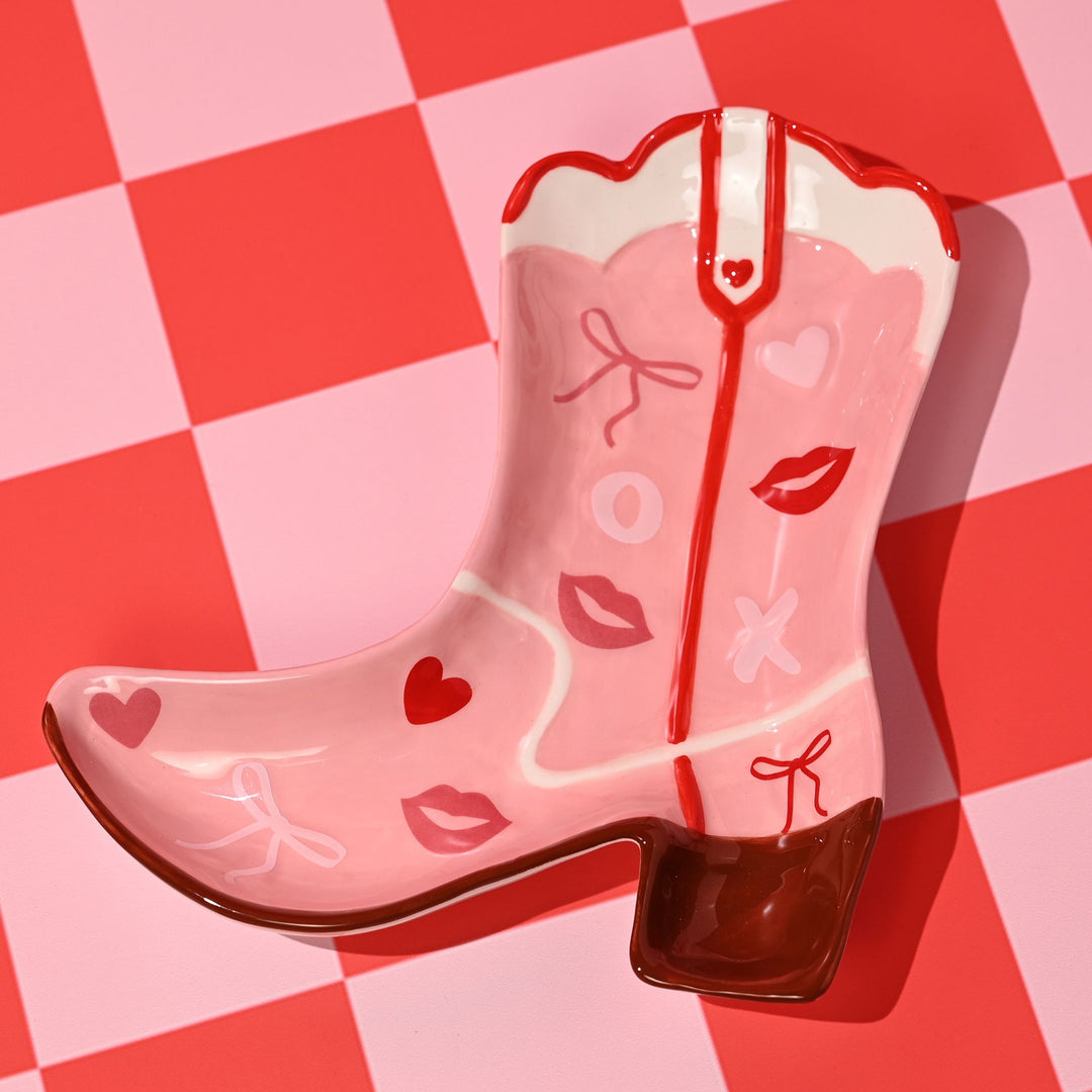 The Feel Good Club Cowgirl Boot Shaped Plate