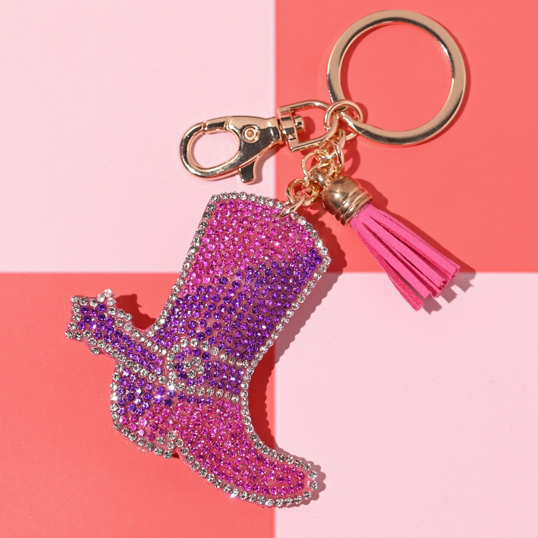 The Feel Good Club Yee Haw Cowgirl Boot Bag Charm Keyring