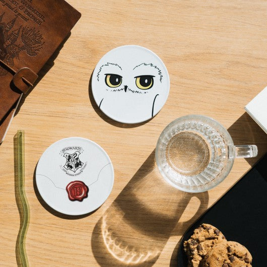 HARRY POTTER - Hedwig - Set of 2 Coasters