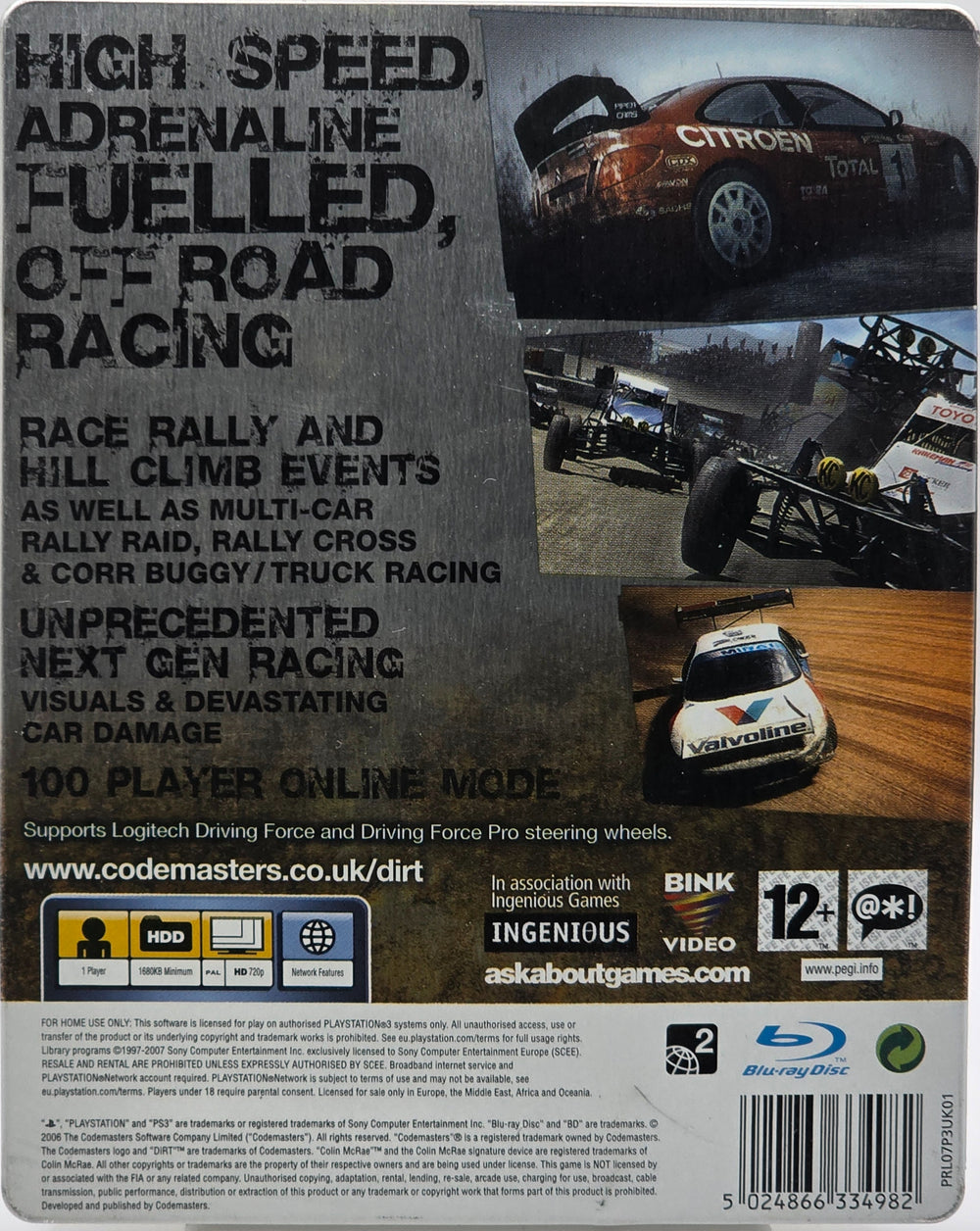 Colin McRae: DiRT. PS3.