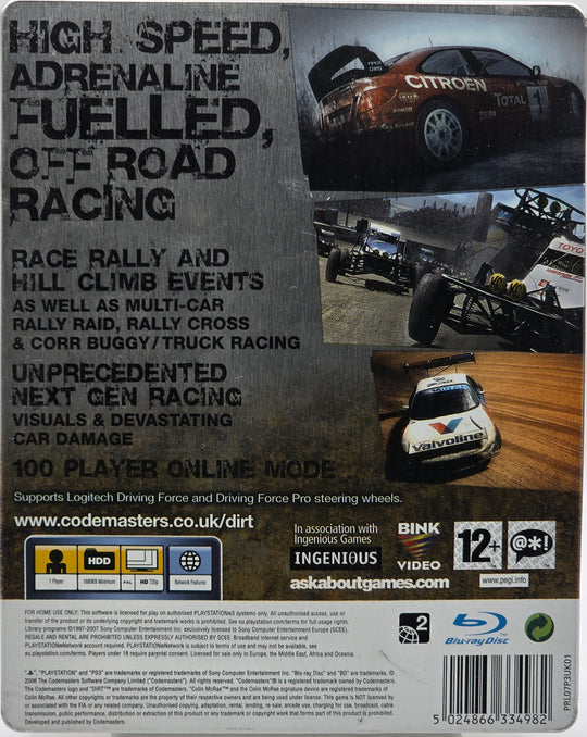 Colin McRae: DiRT. PS3.