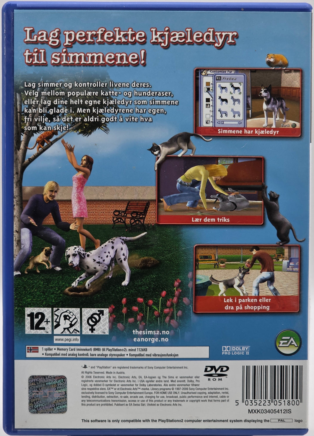 The Sims 2: Dyreliv. PS2.