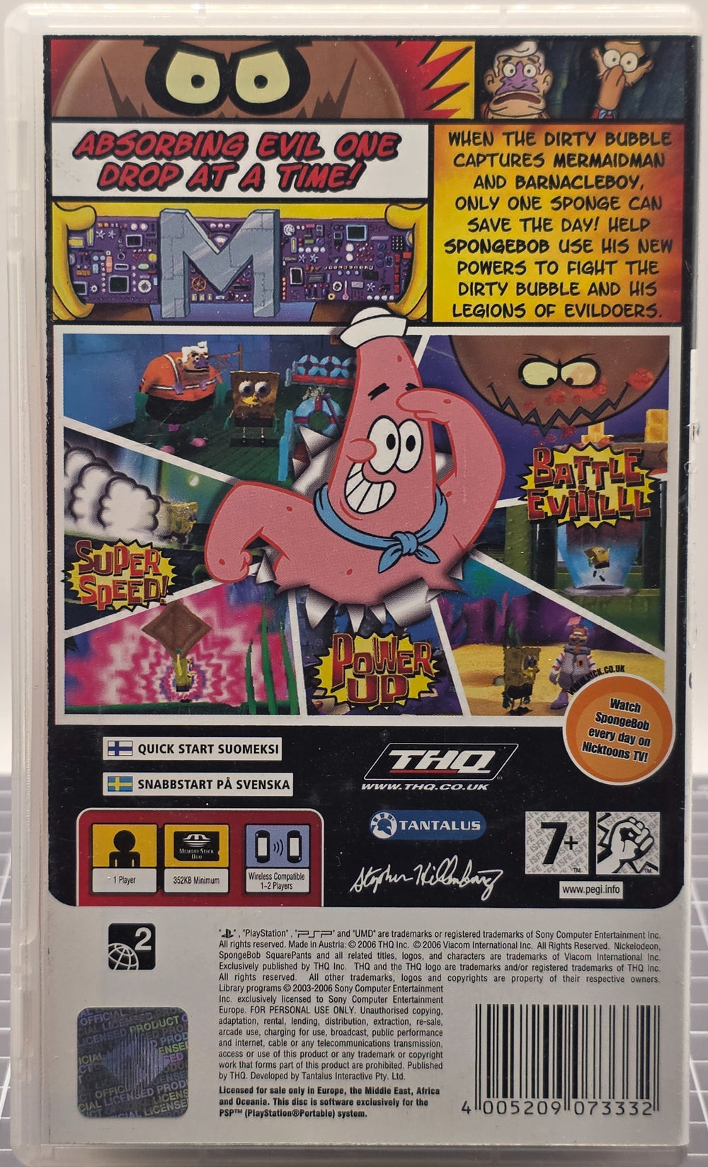 SpongeBob SquarePants: The Yellow Avenger. PSP.