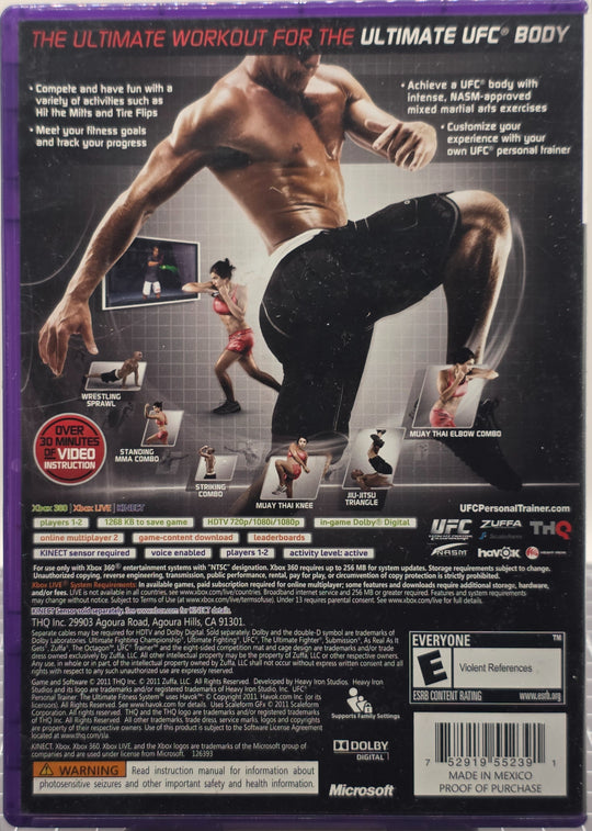 UFC Personal Trainer. Xbox 360.
