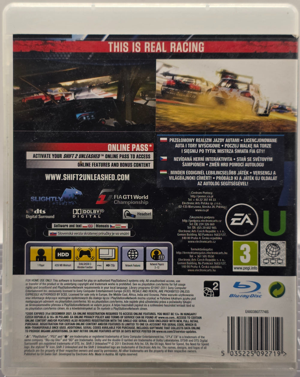 Shift 2: Unleashed. PS3.