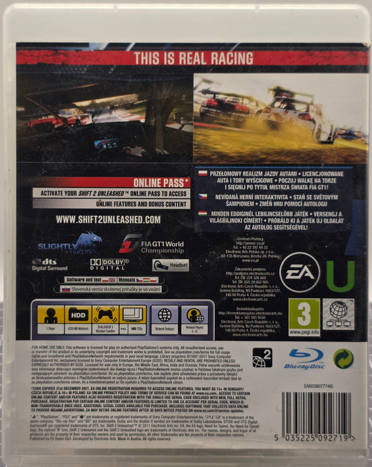 Shift 2: Unleashed. PS3.