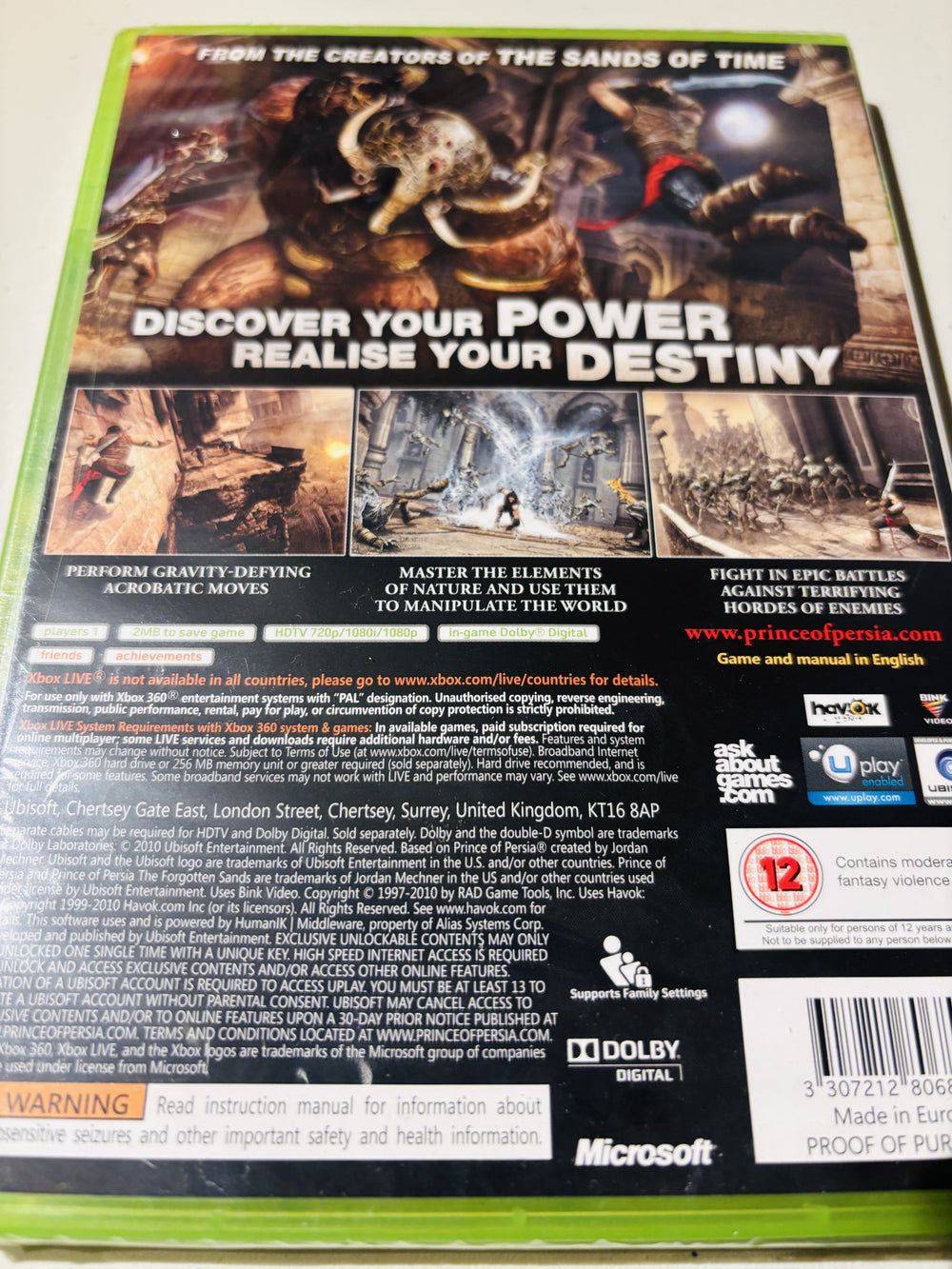 Prince of Persia: The Forgotten Sands. Xbox 360.