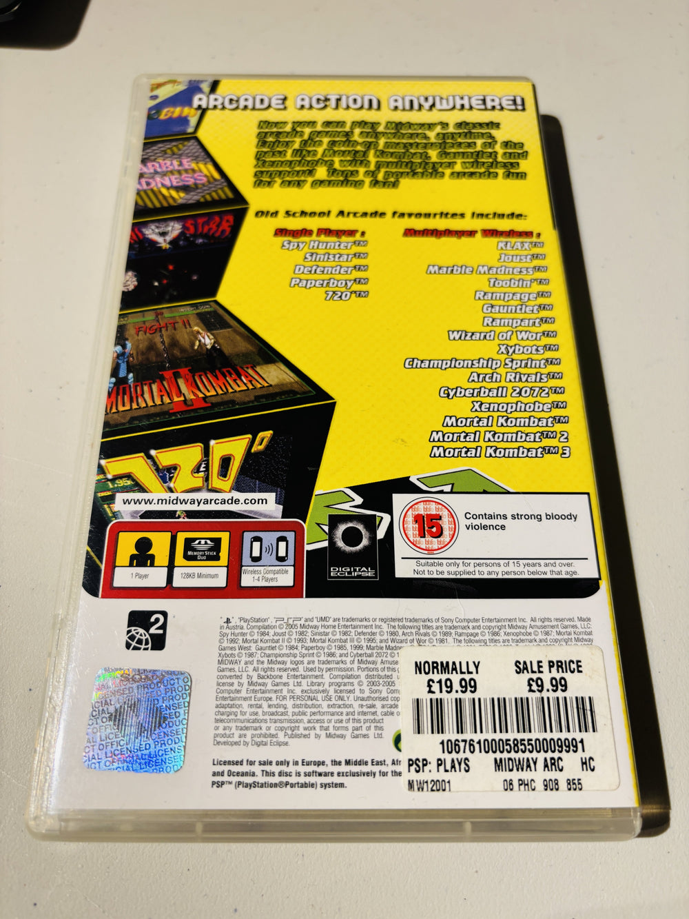 Midway Arcade Treasures Extended Play. PSP.