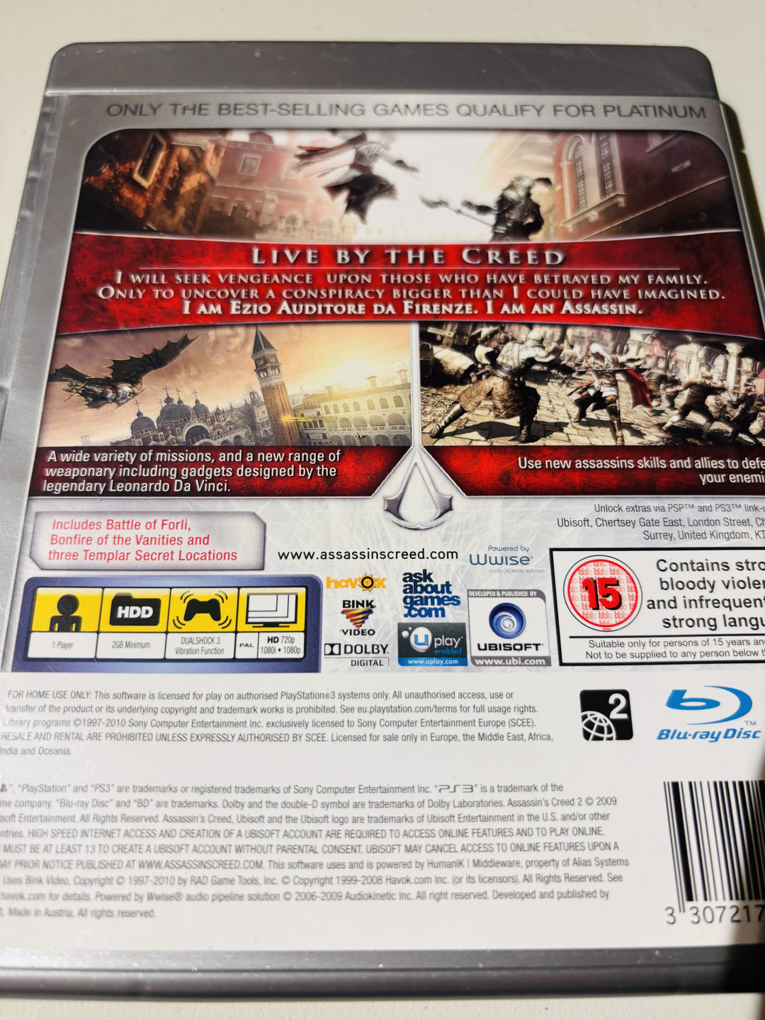 Assassin’s Creed II (Platinum). PS3.
