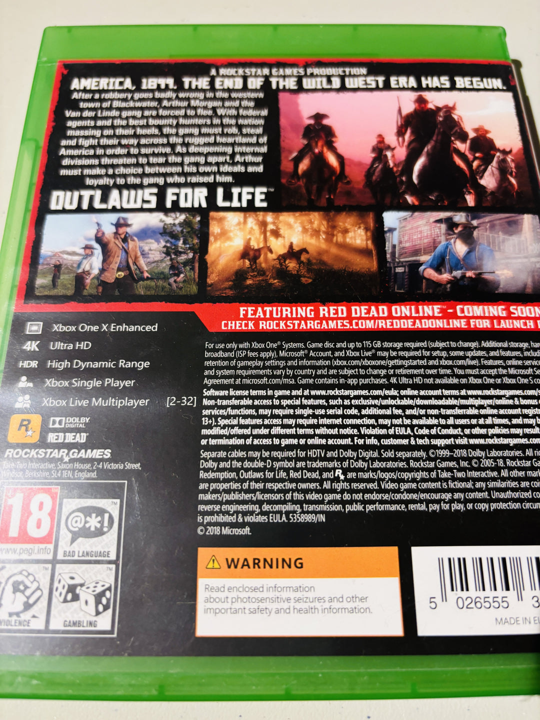 Red Dead Redemption 2. Xbox One.