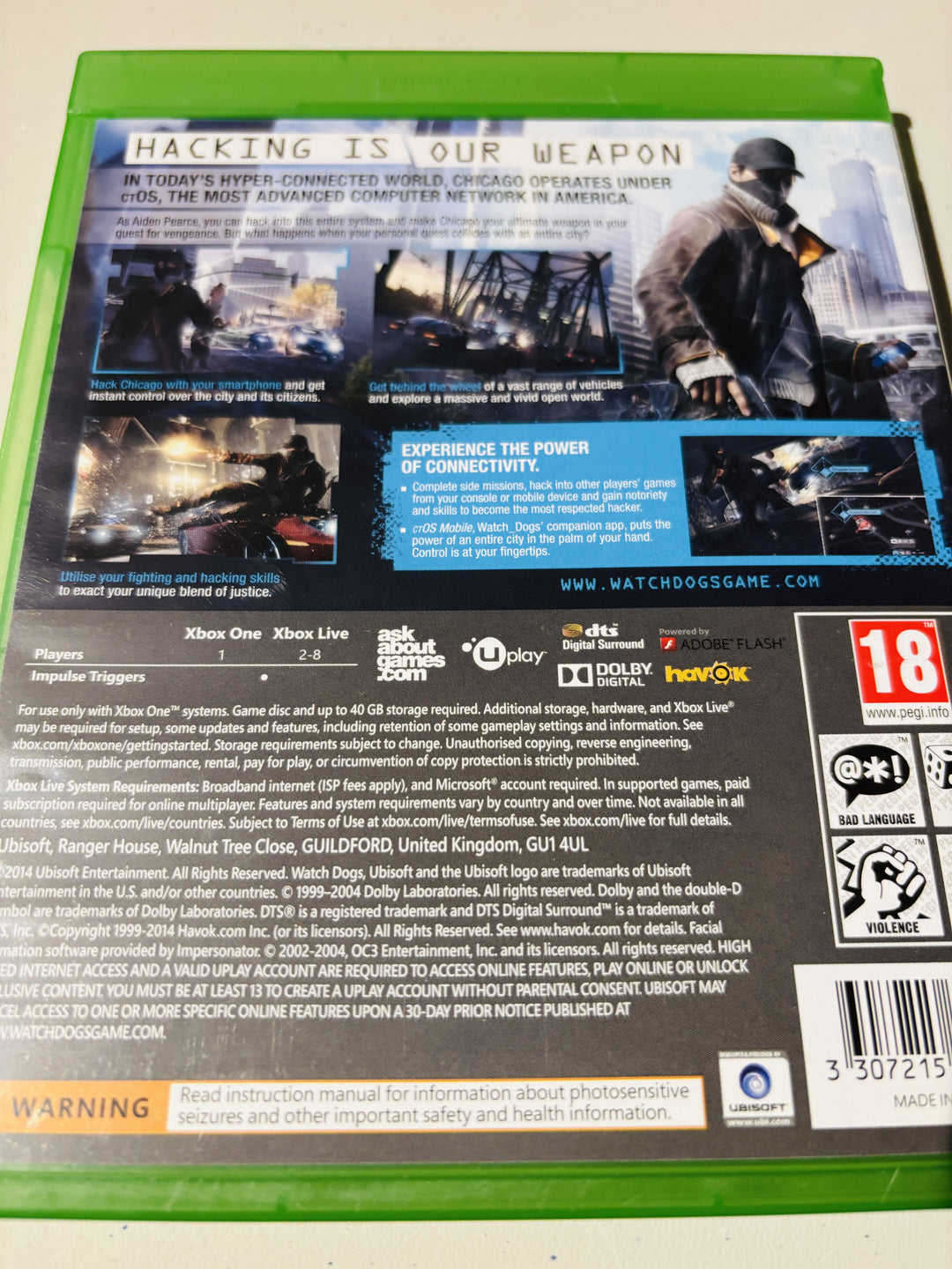 Watch Dogs. Xbox One.