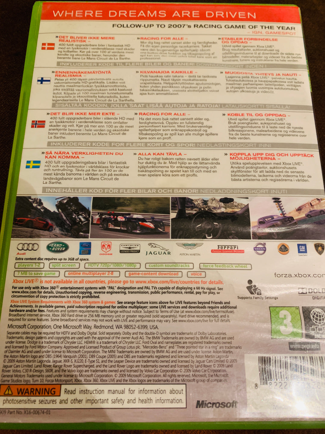 Forza Motorsport 3. Xbox 360.