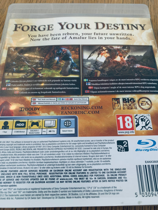 Kingdoms of Amalur: Reckoning. PS3.