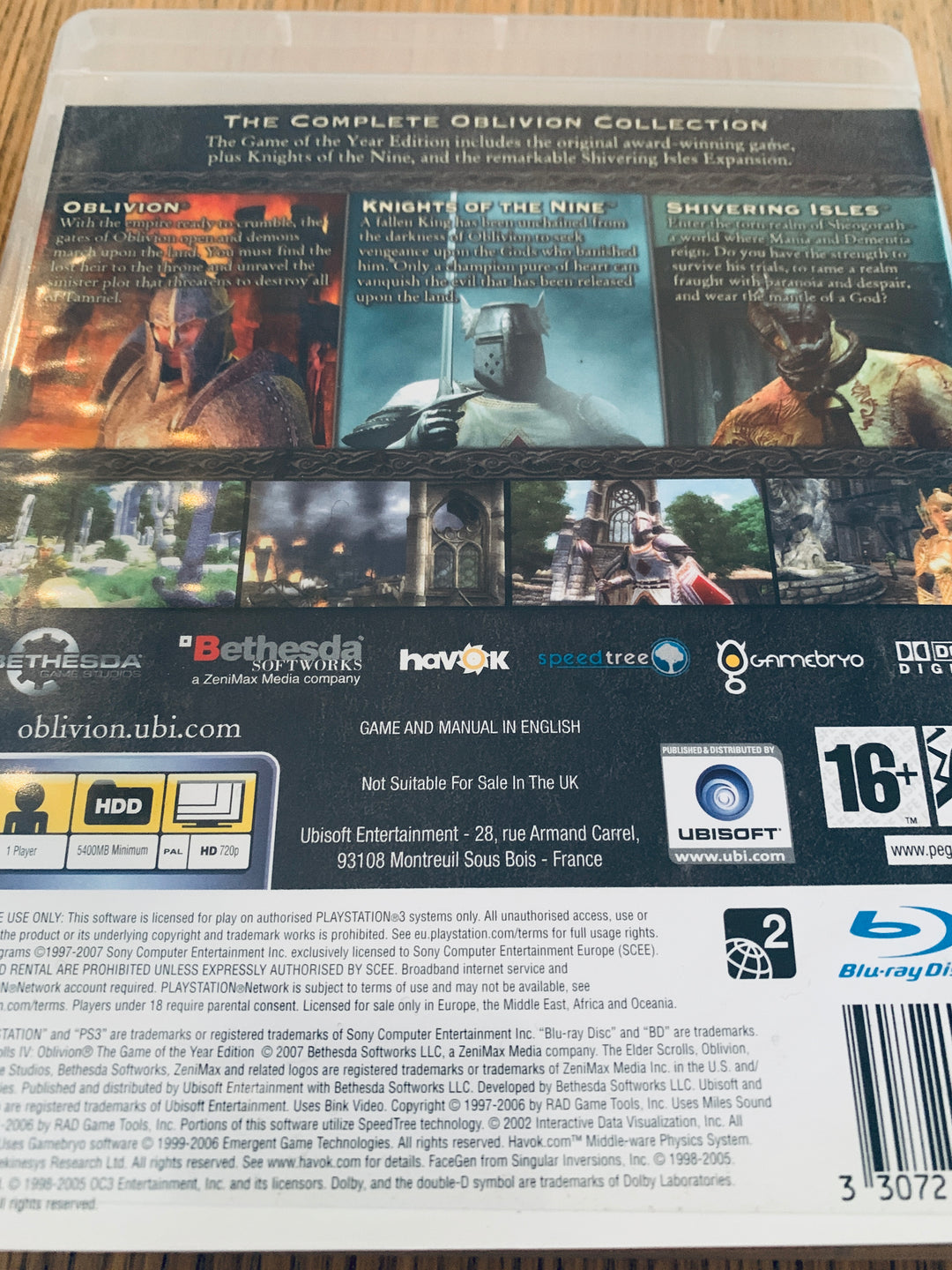 The Elder Scrolls IV: Oblivion GOTY. PS3.