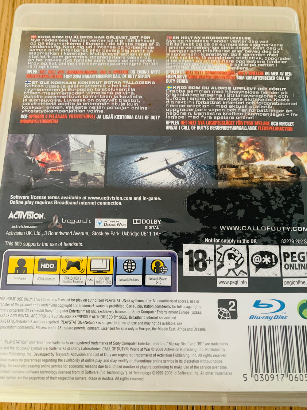Call of Duty: World at War. PS3.