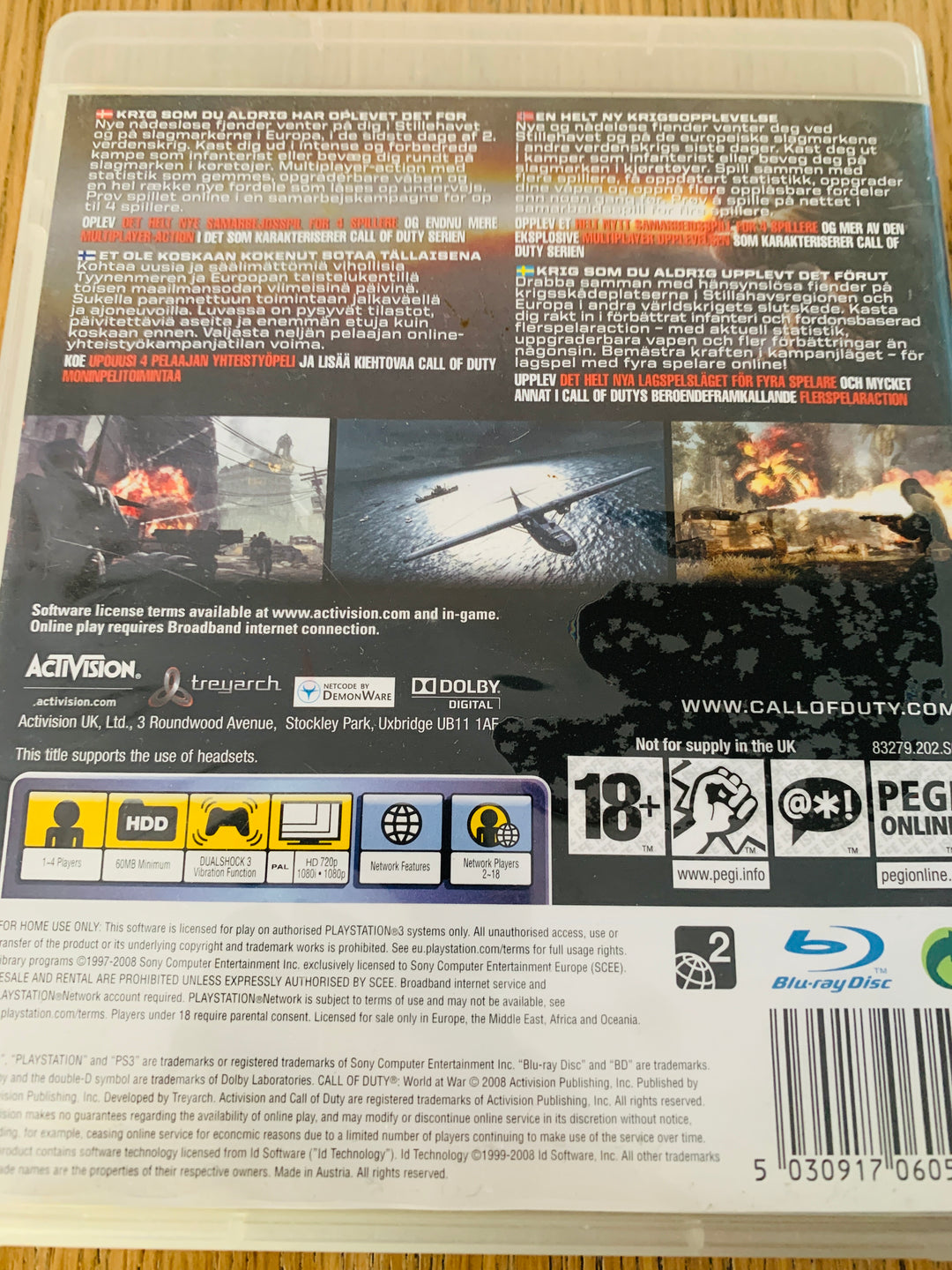 Call of Duty: World at War. PS3.