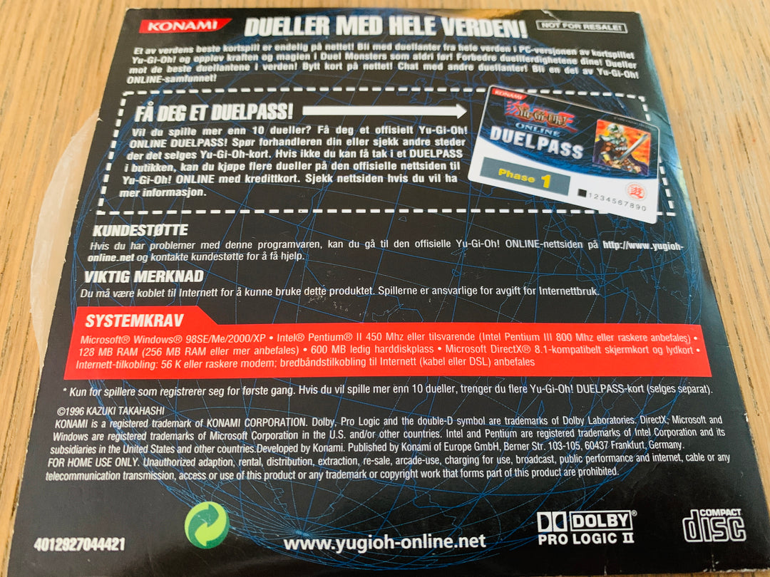 Yu-Gi-Oh! Online (Gratis prøveutgave). PC-spill.