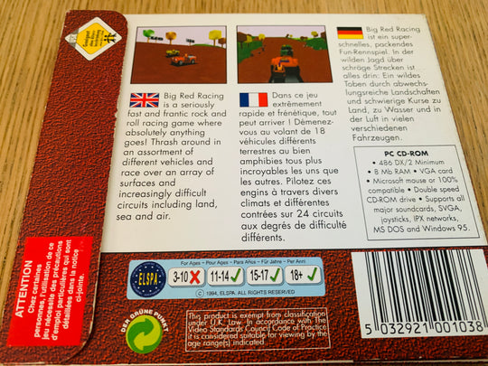 Big Red Racing. PC-spill.