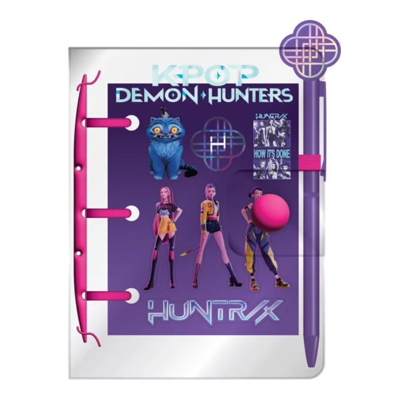 K-POP DEMON HUNTERS - Huntrix - Mini Wiro Notebook + pen + stickers