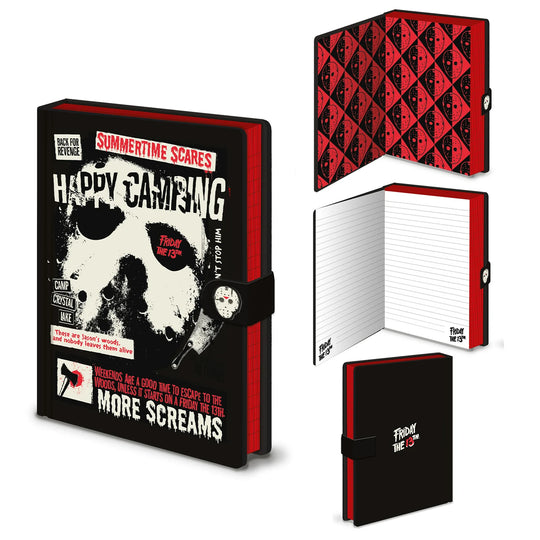 FRIDAY THE 13TH - Mask - A5 Premium Clasp Notebook