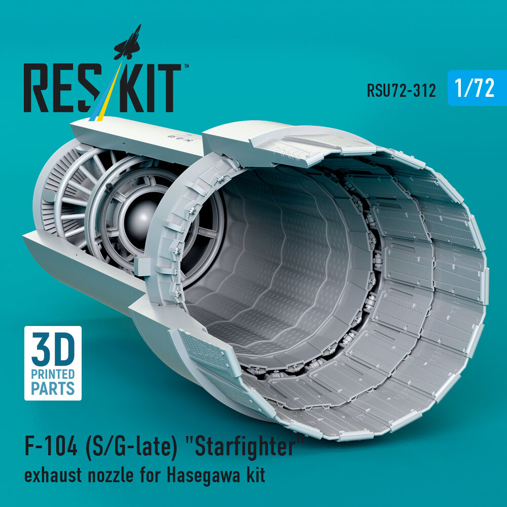 F-104 (S/G-late) Starfighter exhaust nozzle for Hasegawa kit (3D Printed)