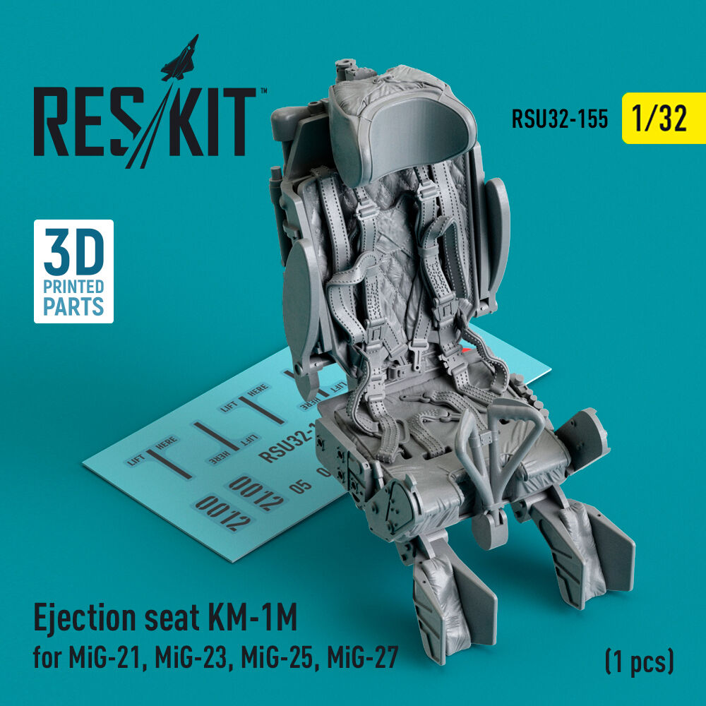 Ejection seat KM-1M for MiG-21, MiG-23, MiG-25, MiG-27 (1 pcs) (3D Printed)