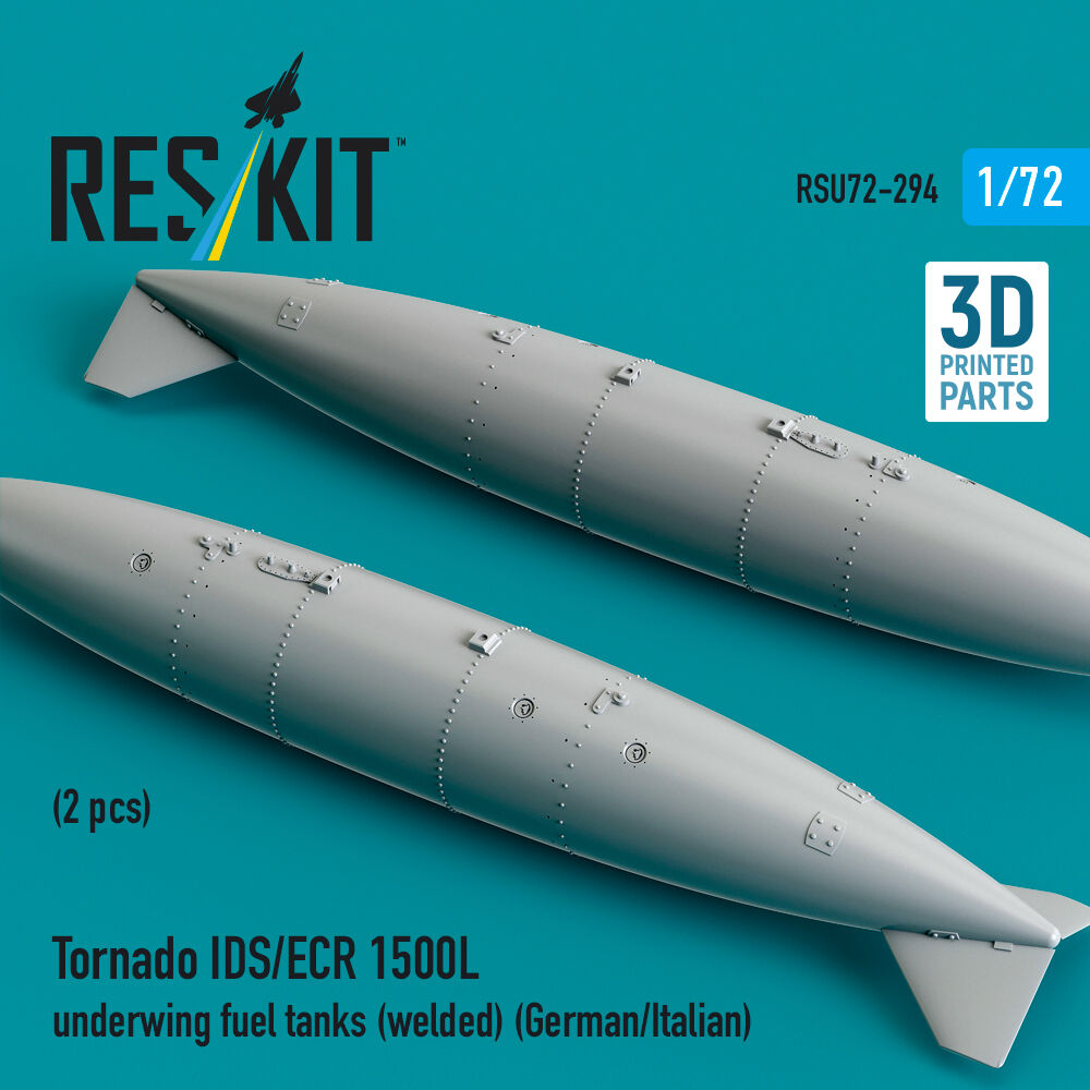 Tornado IDS/ECR 1500L underwing fuel tanks (welded) (German/Italian) (2 pcs) (3D Printed)